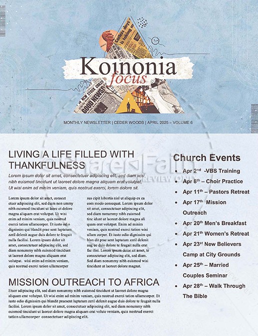 Priorities Church Church Newsletter Thumbnail Showcase