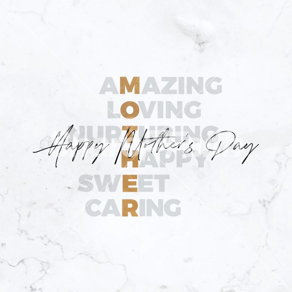 Amazing Mother's Day Acronym Social Media Graphics Thumbnail Showcase