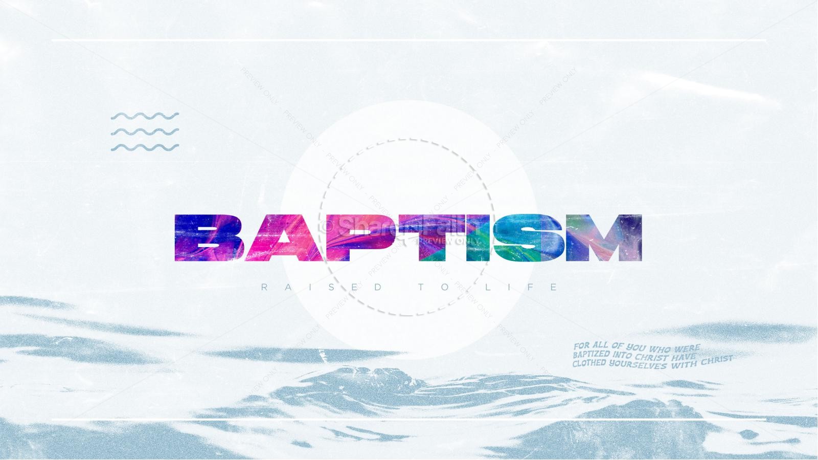 Baptism Sunday 2022 Church Title Graphic Thumbnail 1