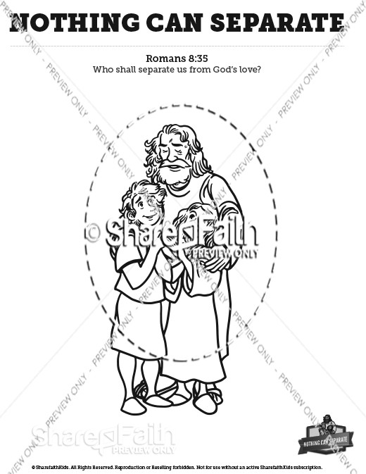 Romans 8 Nothing Can Separate Us Sunday School Coloring Pages