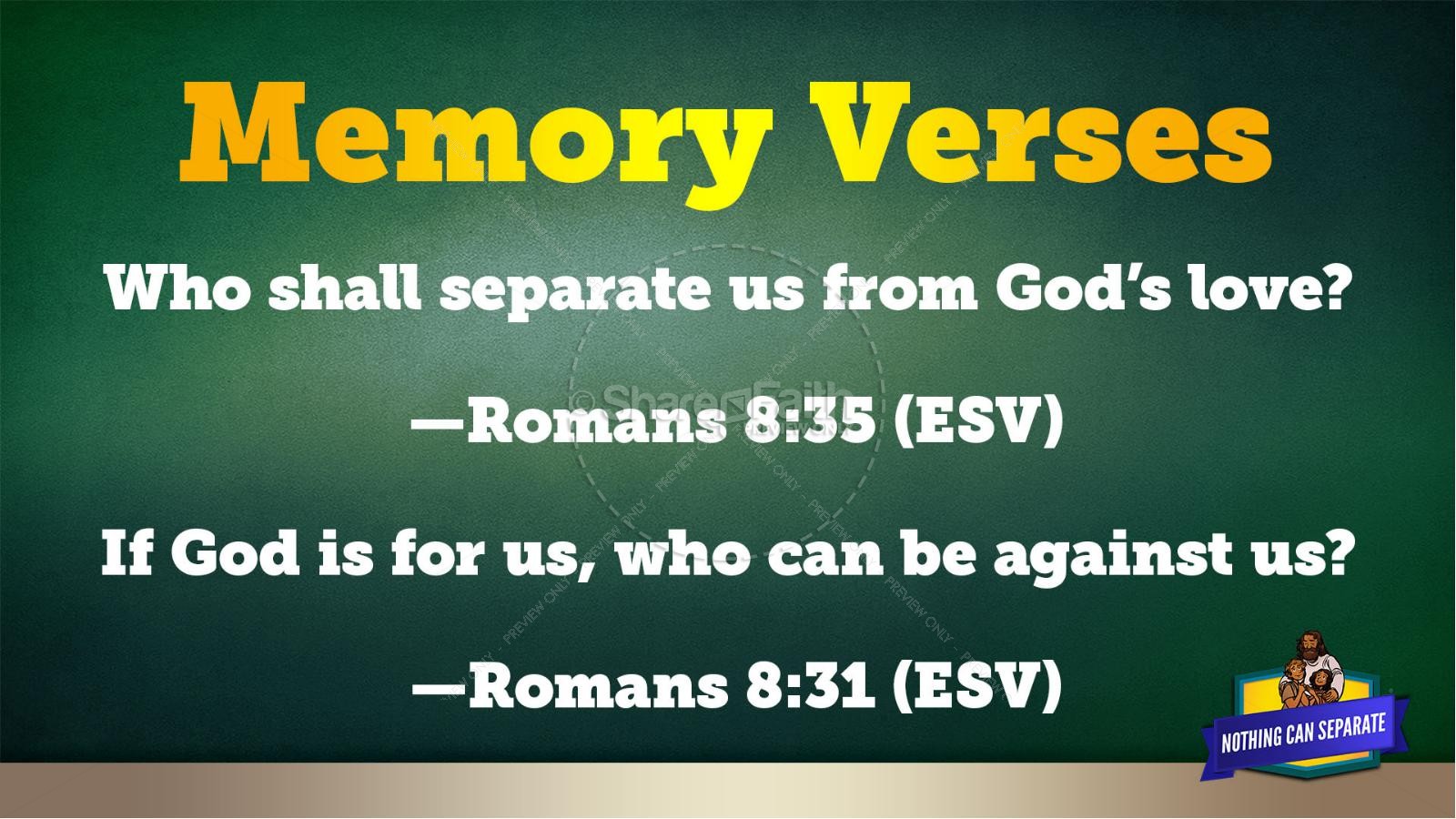Romans 8 Nothing Can Separate Us Kids Bible Story Thumbnail 40