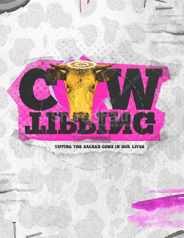 Cow Tipping Church Flyer Thumbnail Showcase