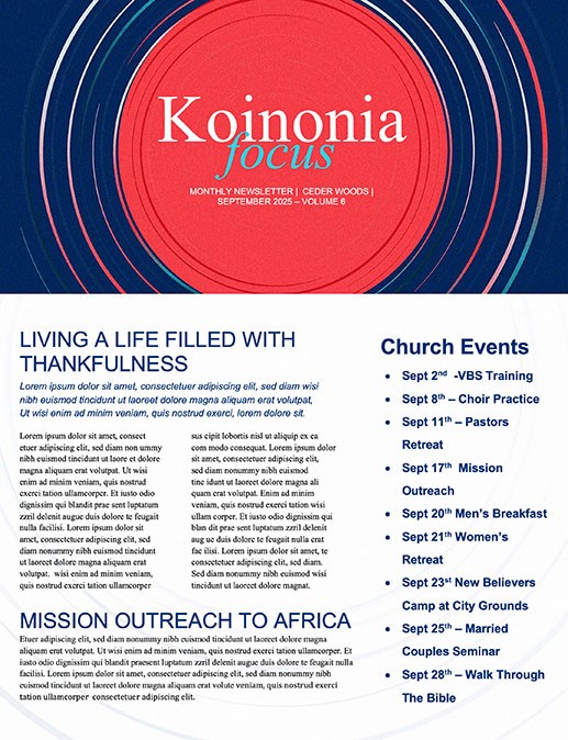 Concentric Circles Church Newsletter