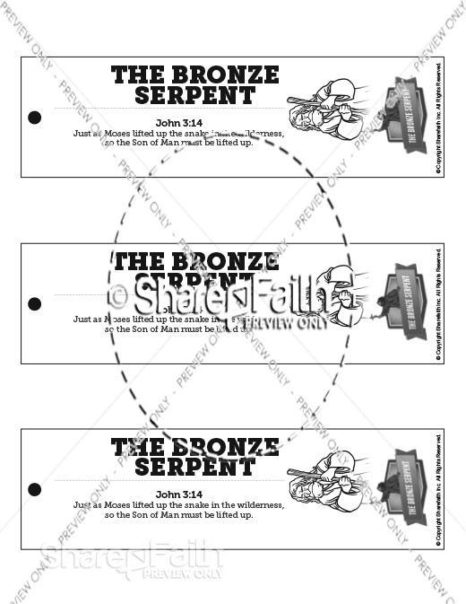 Numbers 21 The Bronze Serpent Bible Bookmarks