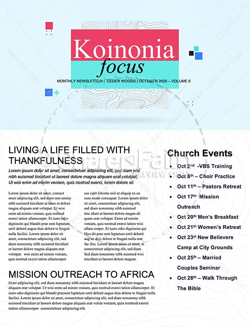 Pastor Appreciation Church Newsletter 2022 Thumbnail Showcase