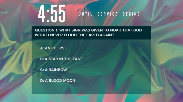 5min Trivia Countdown Chroma Wave Church Motion Graphics 