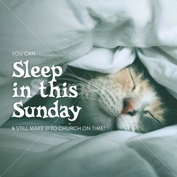 Sleep in This Sunday: Daylight Saving Social Media Graphic Thumbnail Showcase