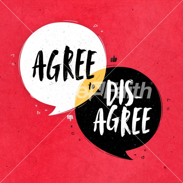 Agree to Disagree Title Graphics Set Social Media Thumbnail Showcase