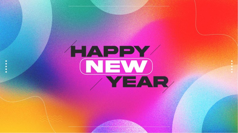 Happy New Year Title Graphic Set