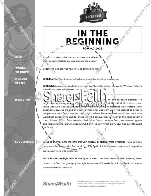 1 John   In the Beginning: Sunday School Curriculum Thumbnail Showcase