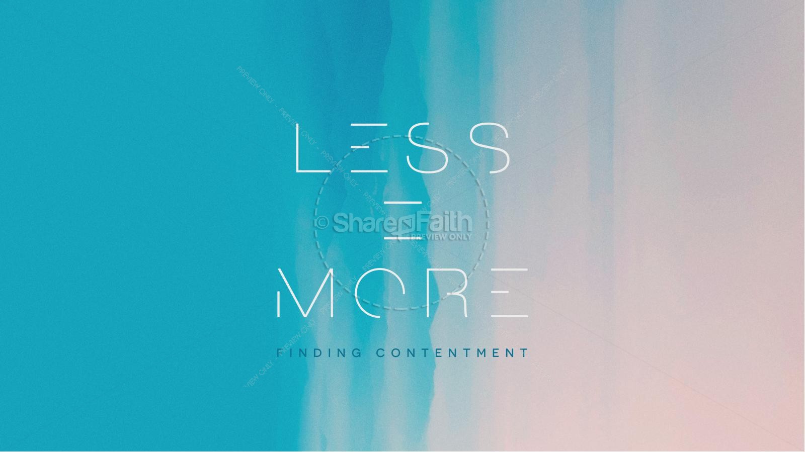 Less is More Title Graphics