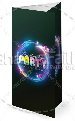 New Years Eve Party Neon: Trifold Bulletin Cover Thumbnail Showcase