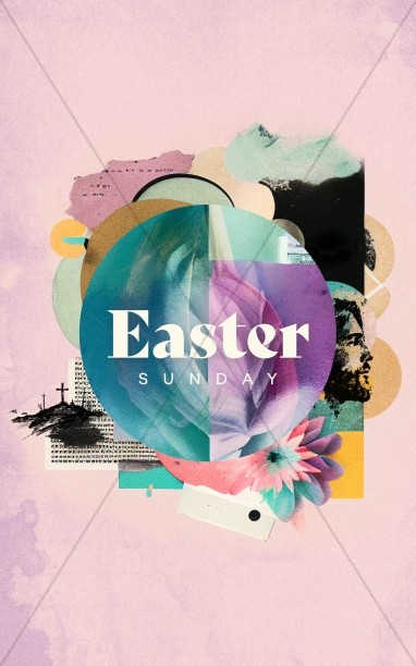 Easter Collage: Bifold Bulletin Cover Thumbnail Showcase