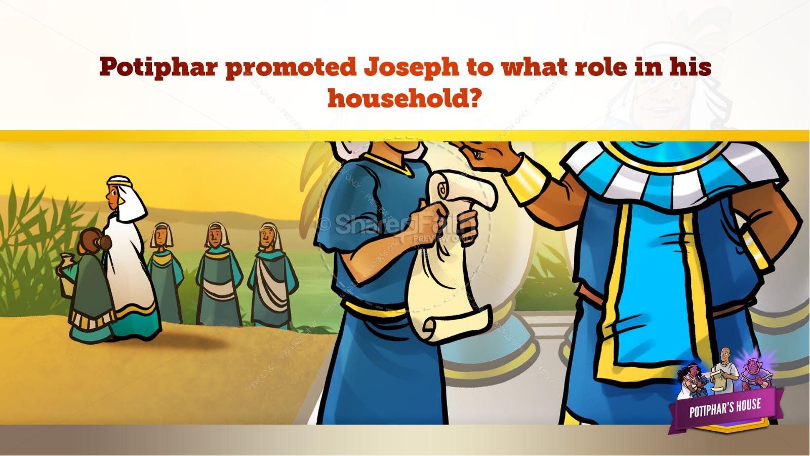 ShareFaith Media » Genesis 39 Potiphar’s House: Sunday School Lesson ...