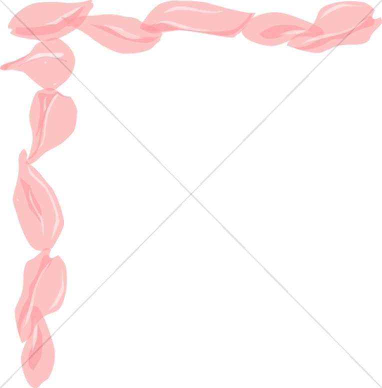 Pink Overlapping Petals Corner