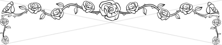 Line Art Rose Page Topper