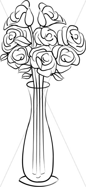 Roses in a Tall Vase Thumbnail Showcase