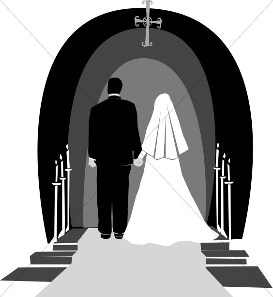 Wedding Couple in Grey, Black and White Thumbnail Showcase