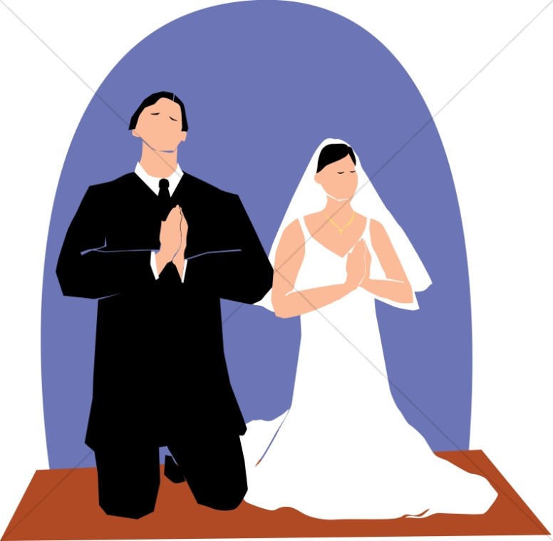 Couple Kneeling in Prayer Thumbnail Showcase