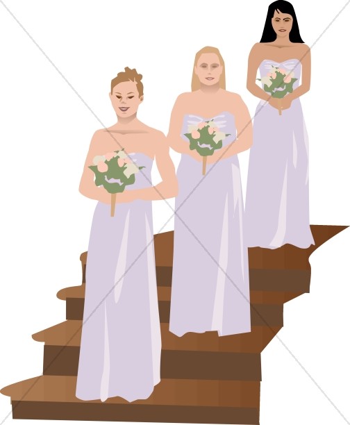 Bridesmaids in Lavender Dresses Thumbnail Showcase