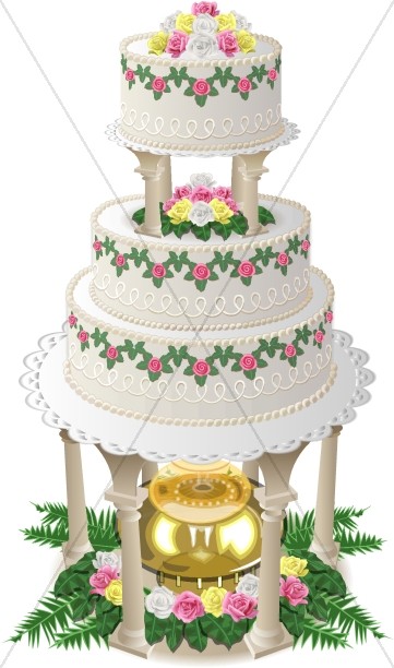 Extravagant Anniversary Cake with Golden Fountain Thumbnail Showcase
