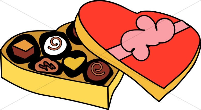 Romantic Cartoon Box of Chocolates Thumbnail Showcase