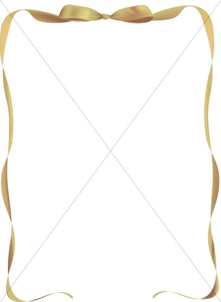 Gold Ribbon Frame with Bow