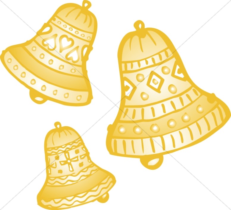 Gold Bells with Ornate Decoration Thumbnail Showcase