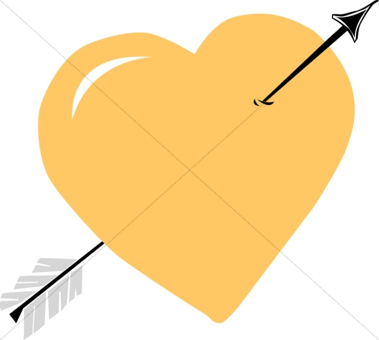 Gold Heart with Black Arrow Thumbnail Showcase