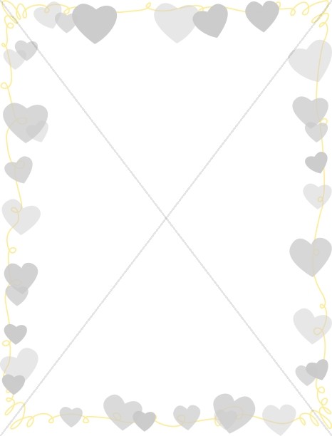 Silver Hearts Party Frame