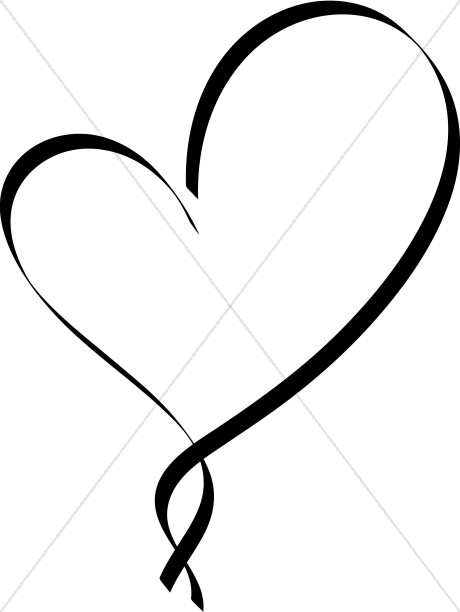 Ribbon Heart Outline Thumbnail Showcase