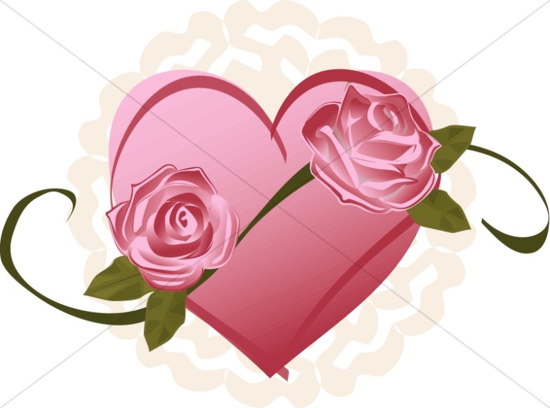 Romantic Heart and Roses Design Thumbnail Showcase