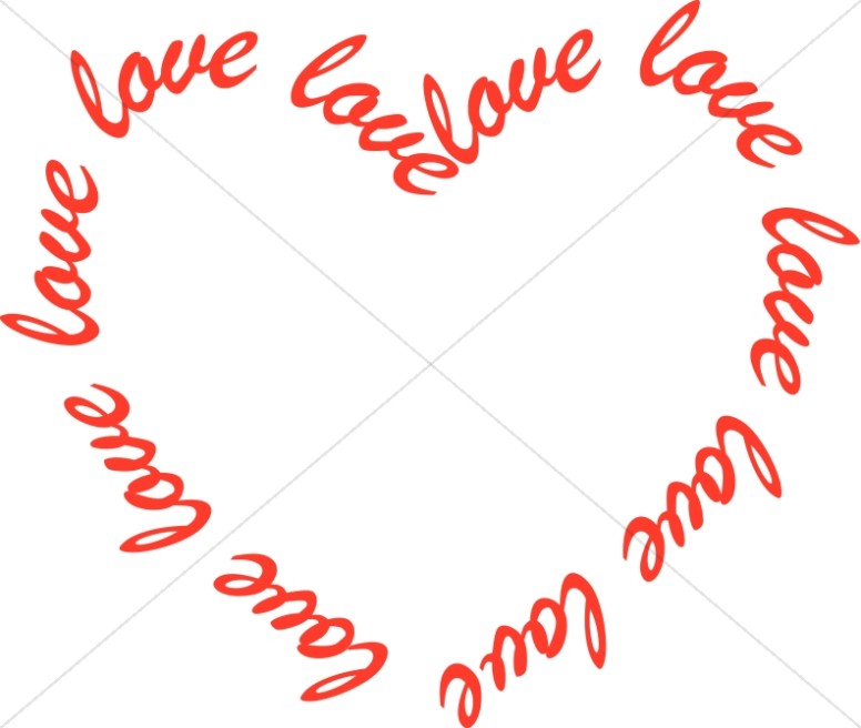Heart Shaped with Love Text Thumbnail Showcase