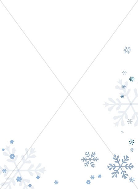 Blue Snowflakes Page Bottom