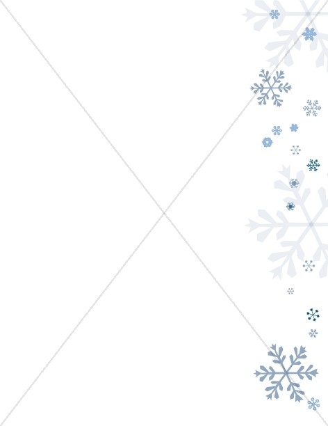 Blue Snowflakes Page Side