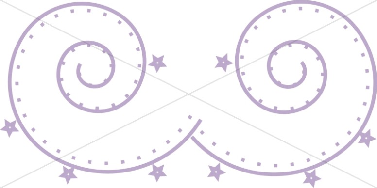 Deco Spirals with Stars