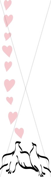 String of Hearts Above Two Doves Thumbnail Showcase
