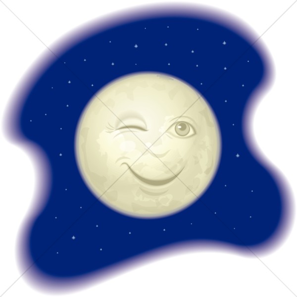 Cute Smiling Man in the Moon Thumbnail Showcase