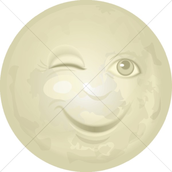 Man in the Moon Winking