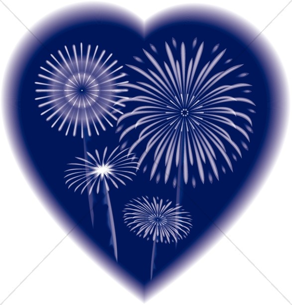 Fireworks in a Heart Thumbnail Showcase