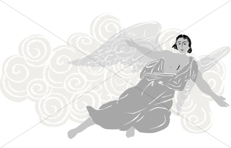 Clipart of Flying Angel