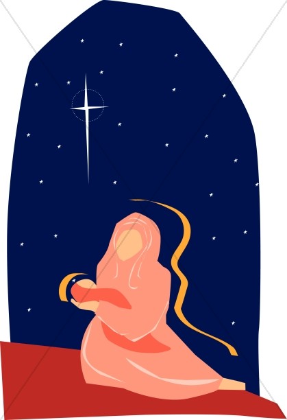 Mary Raises Her Baby to the Star of Bethlehem Thumbnail Showcase