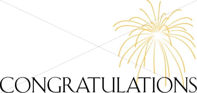 Congratulations Lettering with Gold Firework Thumbnail Showcase