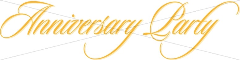 Gold Anniversary Party Flowing Script Thumbnail Showcase