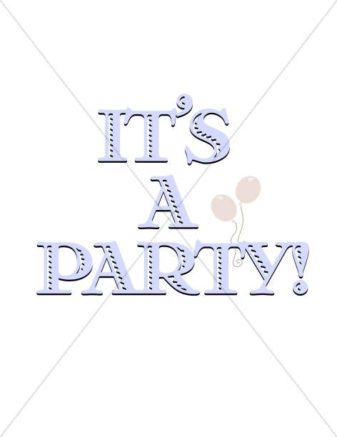 Party Title with Balloons