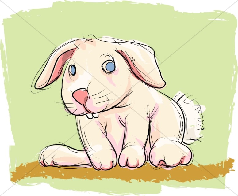Bunny with Green Background Thumbnail Showcase