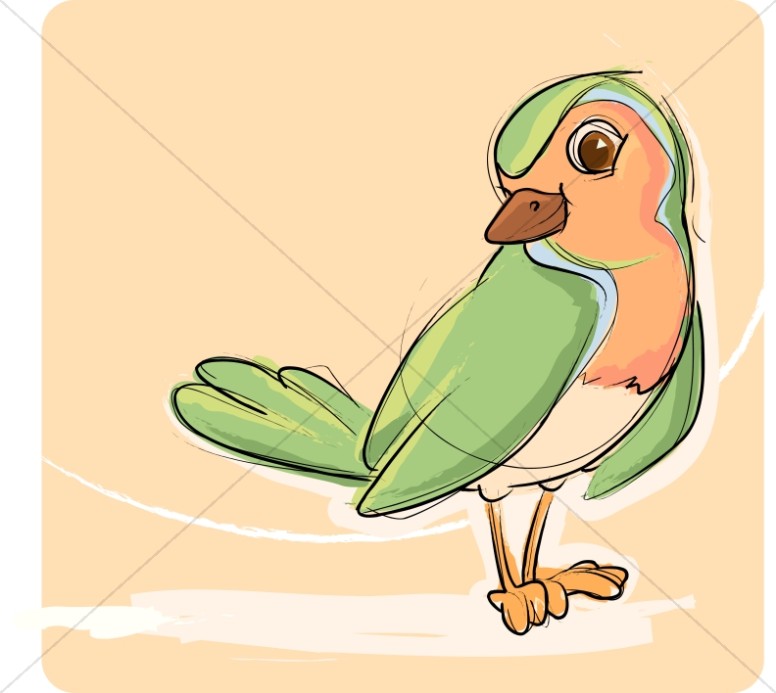 Green and Orange Songbird Thumbnail Showcase