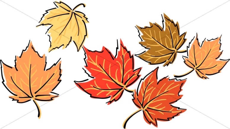 Bright Fall Maple Leaves Leaf Clipart