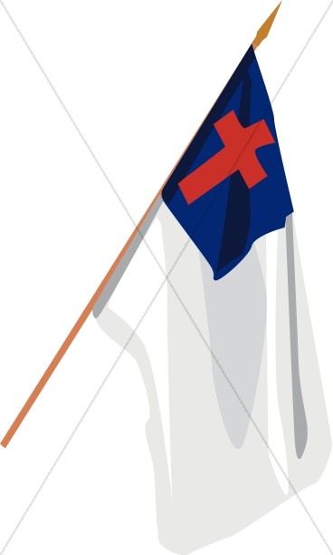 Hanging Christian Flag Thumbnail Showcase
