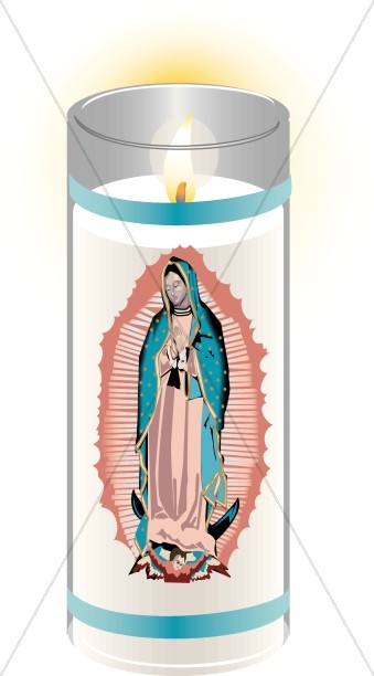 Votive Virgin Mary Candle Thumbnail Showcase
